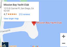 Mission Bay Yacht Club map