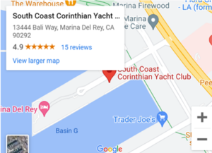 South Coast Corinthian Yacht Club map