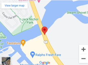 Cerritos Bahia Yacht Club map