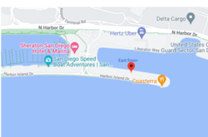 Challenged Sailors San Diego map