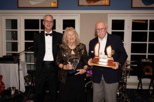 Seal Beach Yacht Club receiving Racing Club of the Year Trophy